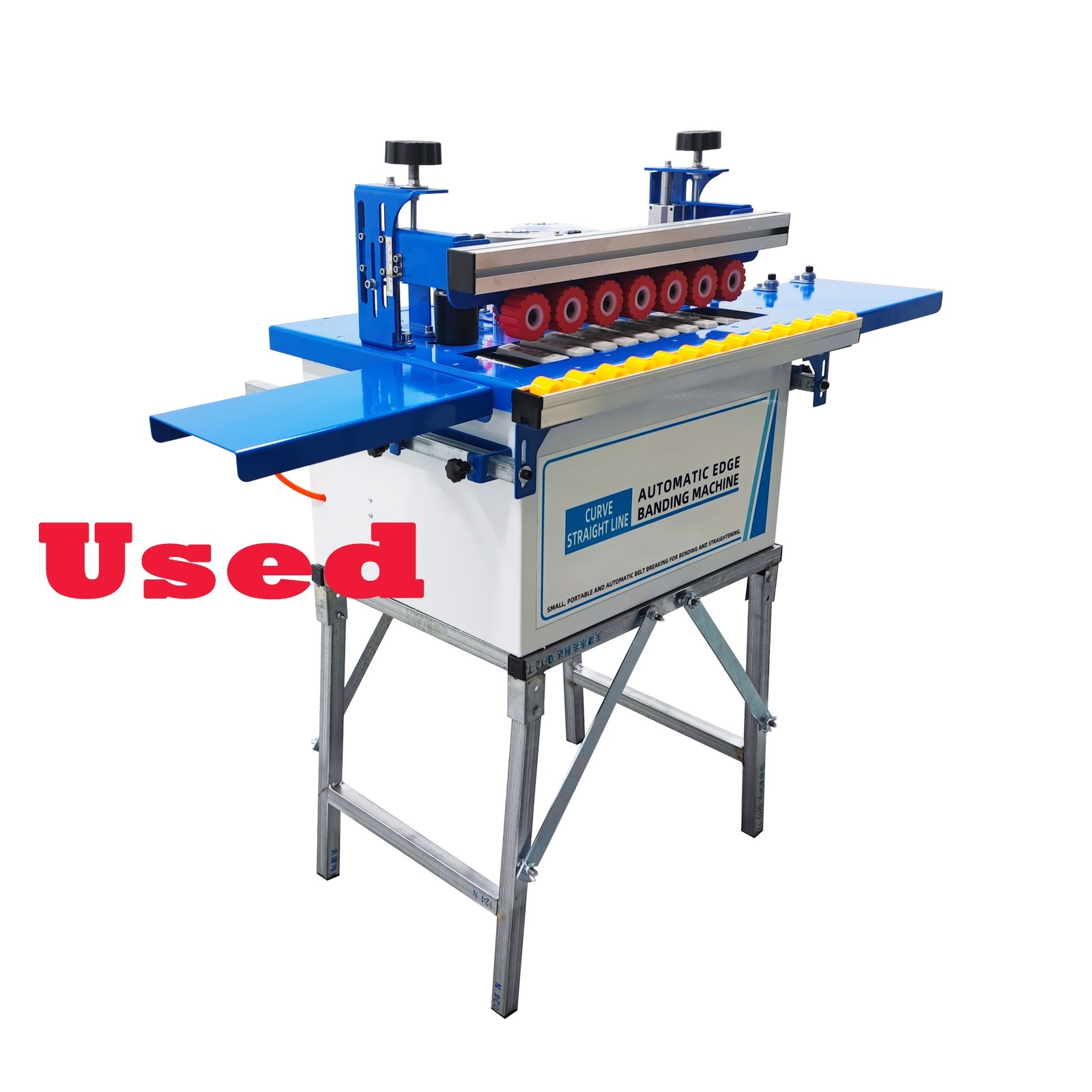 Used！Automatic Curved and Straight Edge Banding Machine Double-Sided Gluing 110V