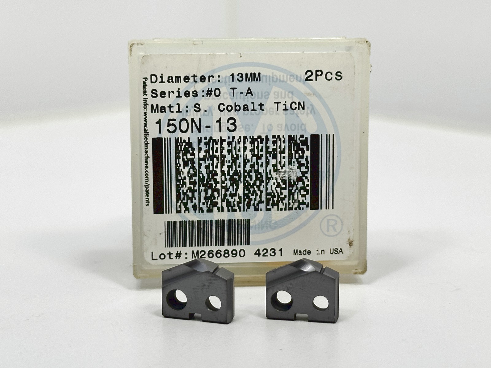 AME ALLIED ENGINEERING 150N-13 13mm #0 New Spade Drill Inserts 2pcs