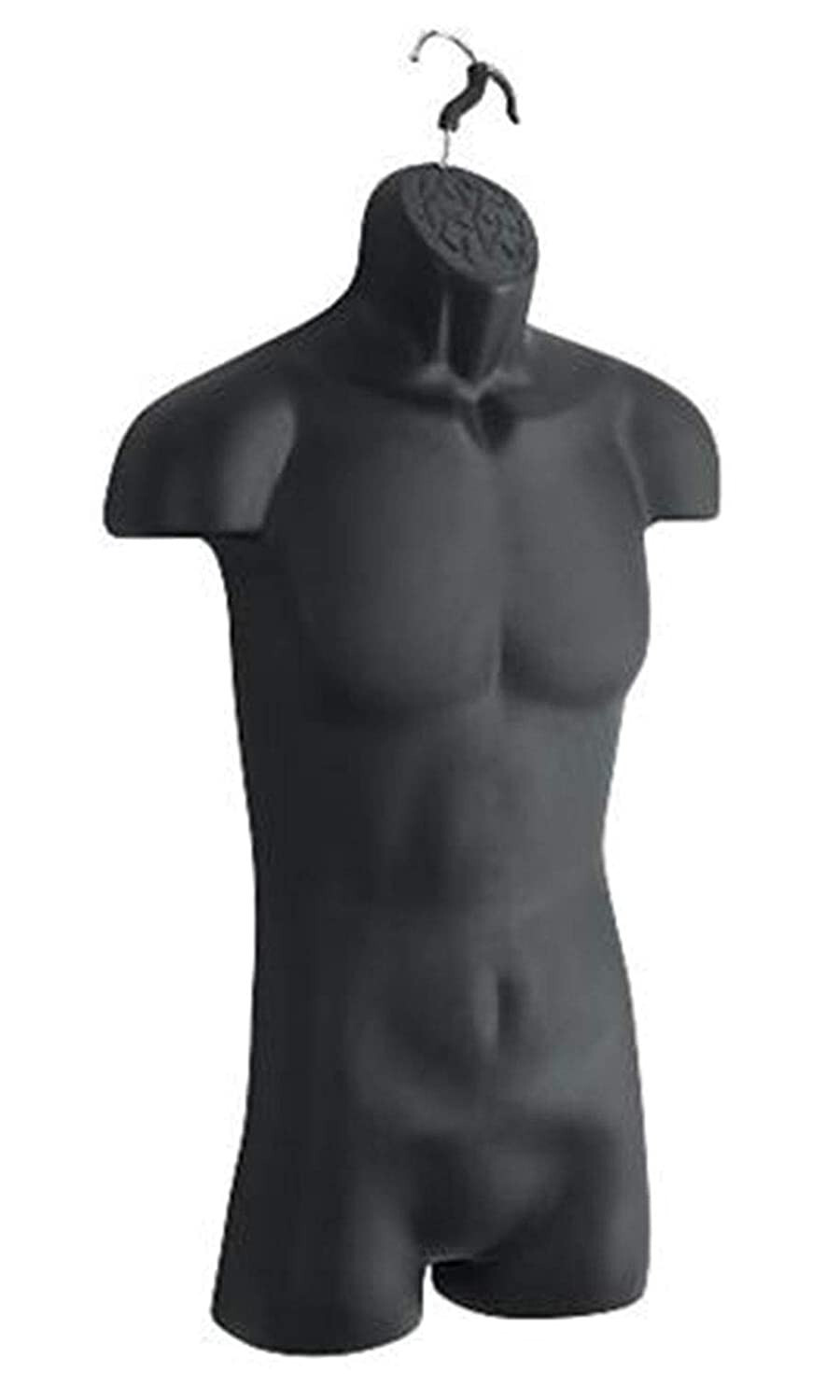 Hanging Clothing Form Display Torso Fits S – L Male Mannequin Black Hollow Back