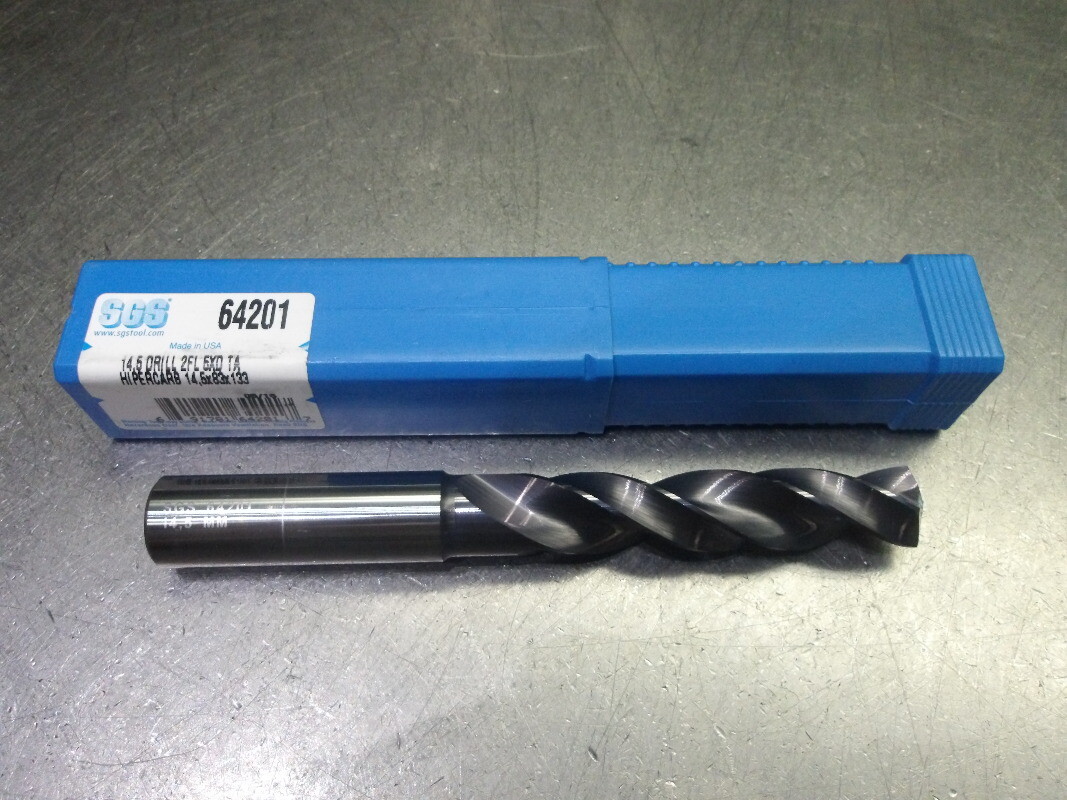 SGS 14.5mm Carbide 5xD Drill 16mm Shank 64201 (LOC2326)