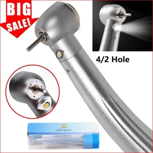 LED Fiber Optic Yabangbang E-generator Dental Handpiece High Speed 4/2Hole -CN
