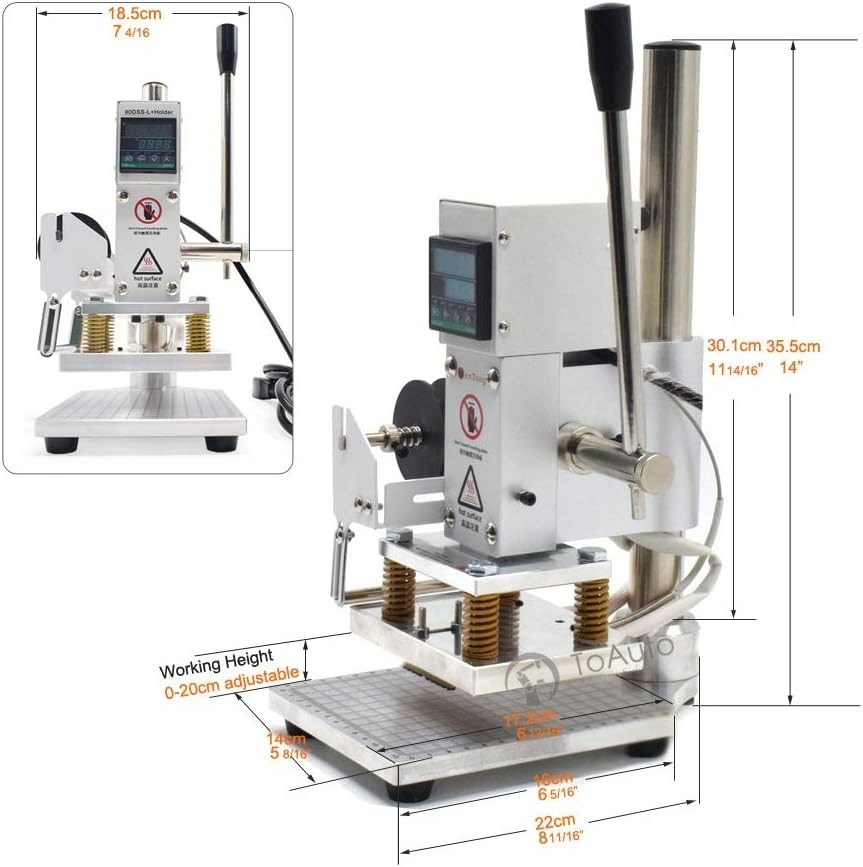 Robust 10x13cm Foil Stamping Machine with Durable Stainless Steel Base – 110V