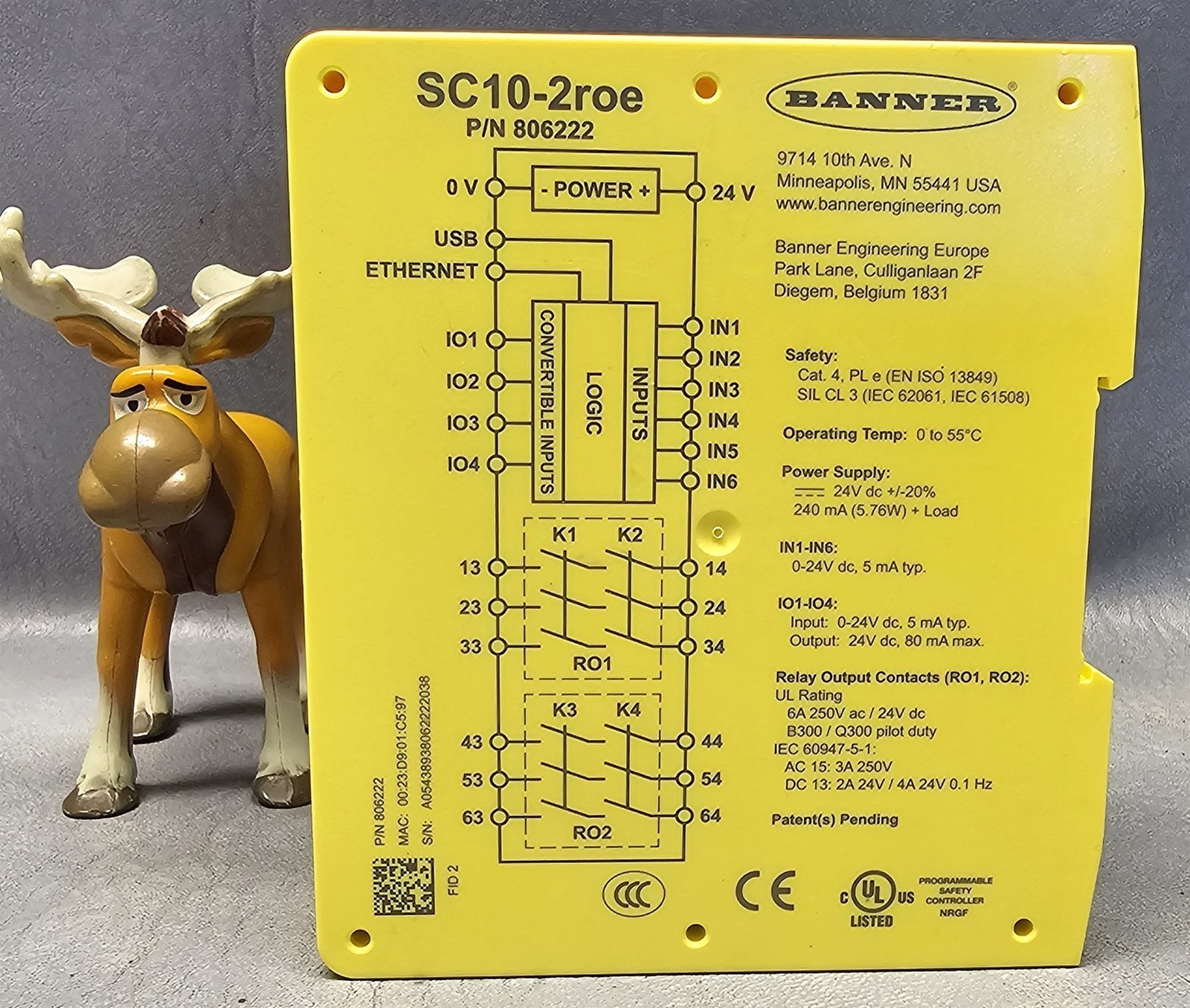 Banner SC10-2roe 806222 ISD Safety Controller Relay