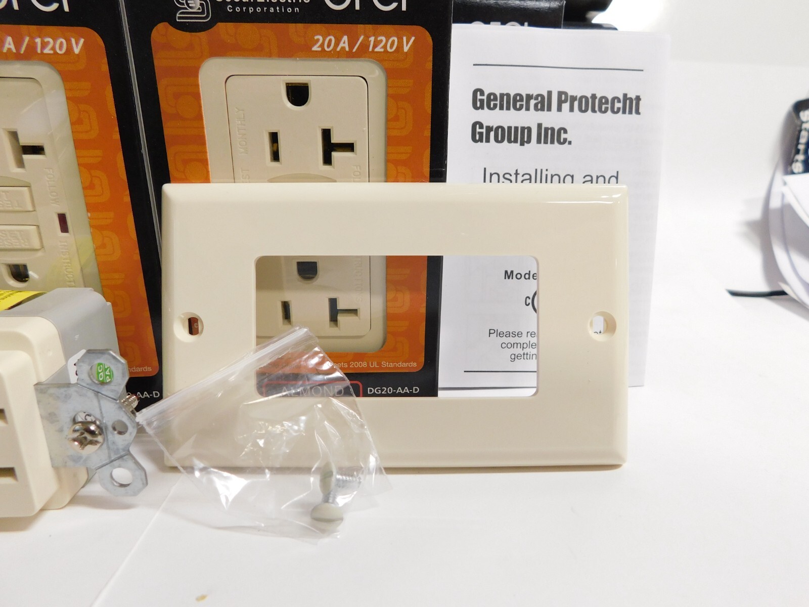(10-Pack) Tollea Tamper Resist GFCI Outlet Receptacle 20A Almond with Wall Plate