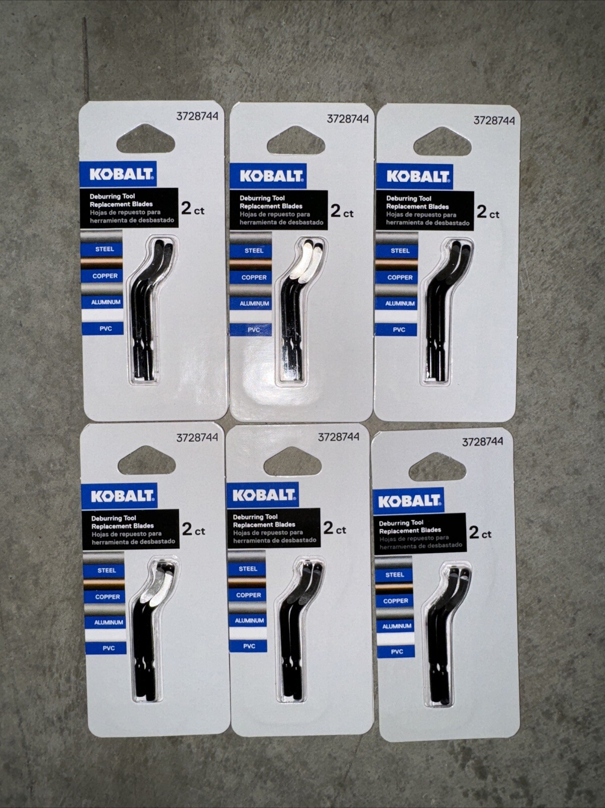 Lot of 6 Packs Of Kobalt Deburring Tool Replacement Blades Electrical Tools NEW