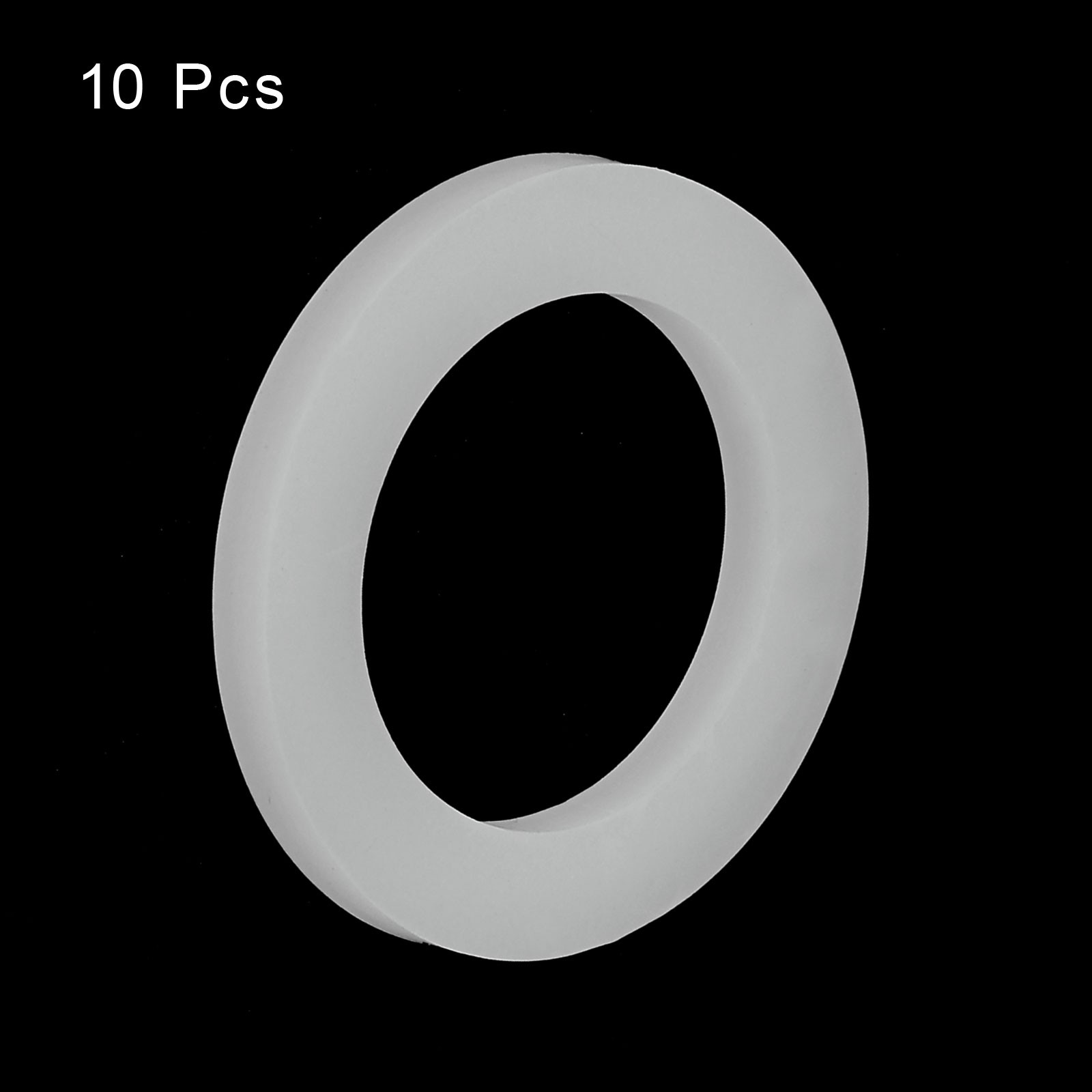 Silicone Gasket 30mm OD 20mm ID 3mm Width VMQ Seal Rings Washer, White 10Pcs