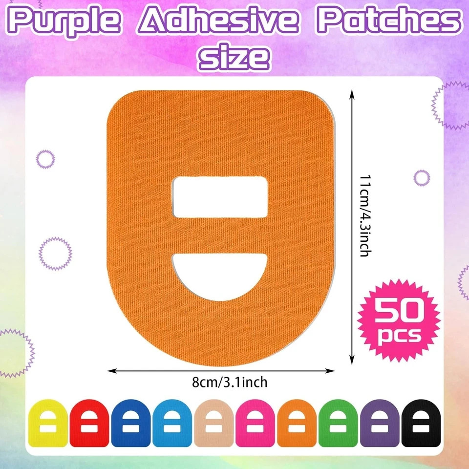 Nuanchu 50 Pieces Adhesive Patches Compatible with 4.3 x 3.5 Inch, Colorful