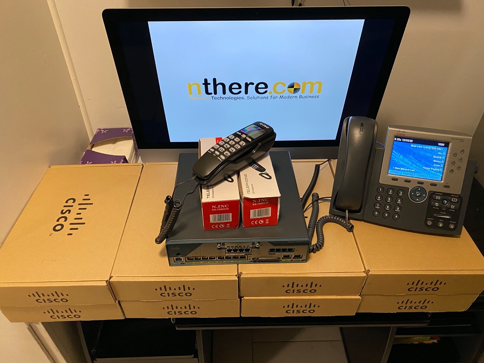 Cisco Phone System. Staged, Preconfigured, Tested Network, and IP PBX VoIP CME.