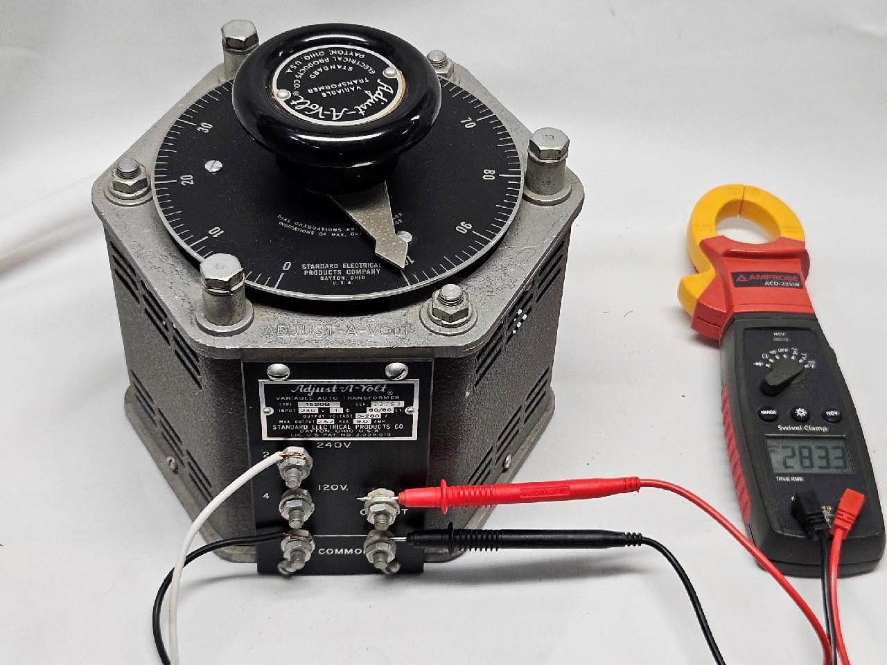 Adjust-A-Volt 1520B Variac Variable Autotransformer 0-280V 2.5kVa 240V Tested