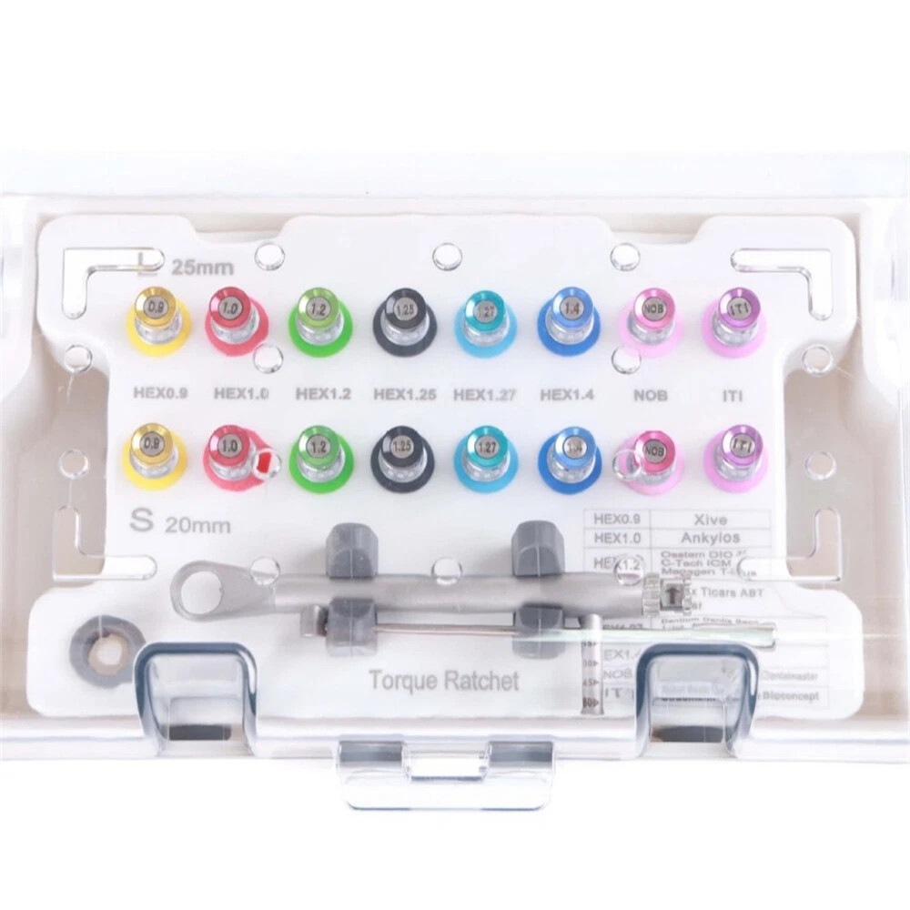 Dental Universal Implant Prosthetic Kit Torque Wrench Screw Drivers Remover Kit