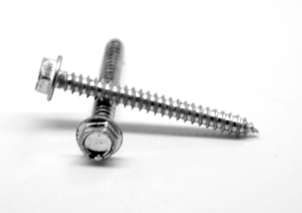 #12-14 x 3 Sheet Metal Screw Hex Washer Head Type AB Stl Zinc