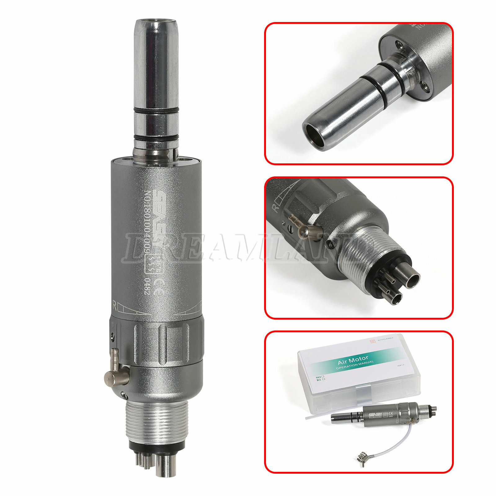 NSK Style Dental Low Slow Speed Air Motor Handpiece 4 Hole E-type Connector YK-X