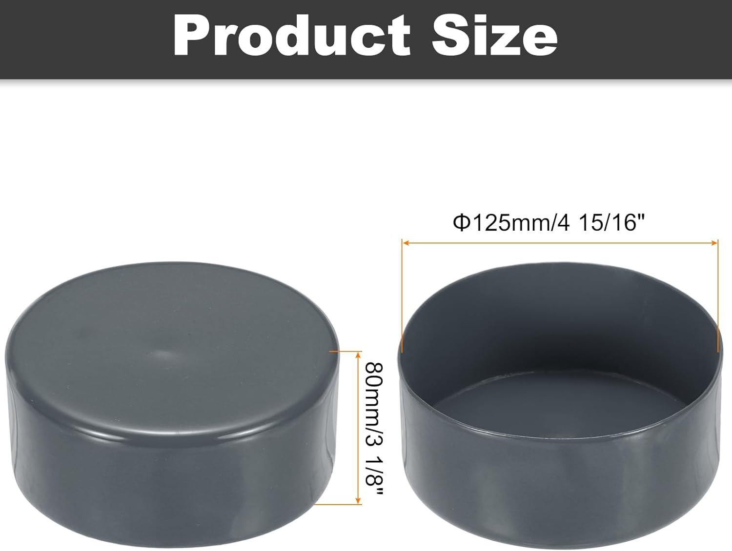 125Mm (4 15/16″) ID Rubber End Caps, round Vinyl Plug Insert Plastic End Caps fo