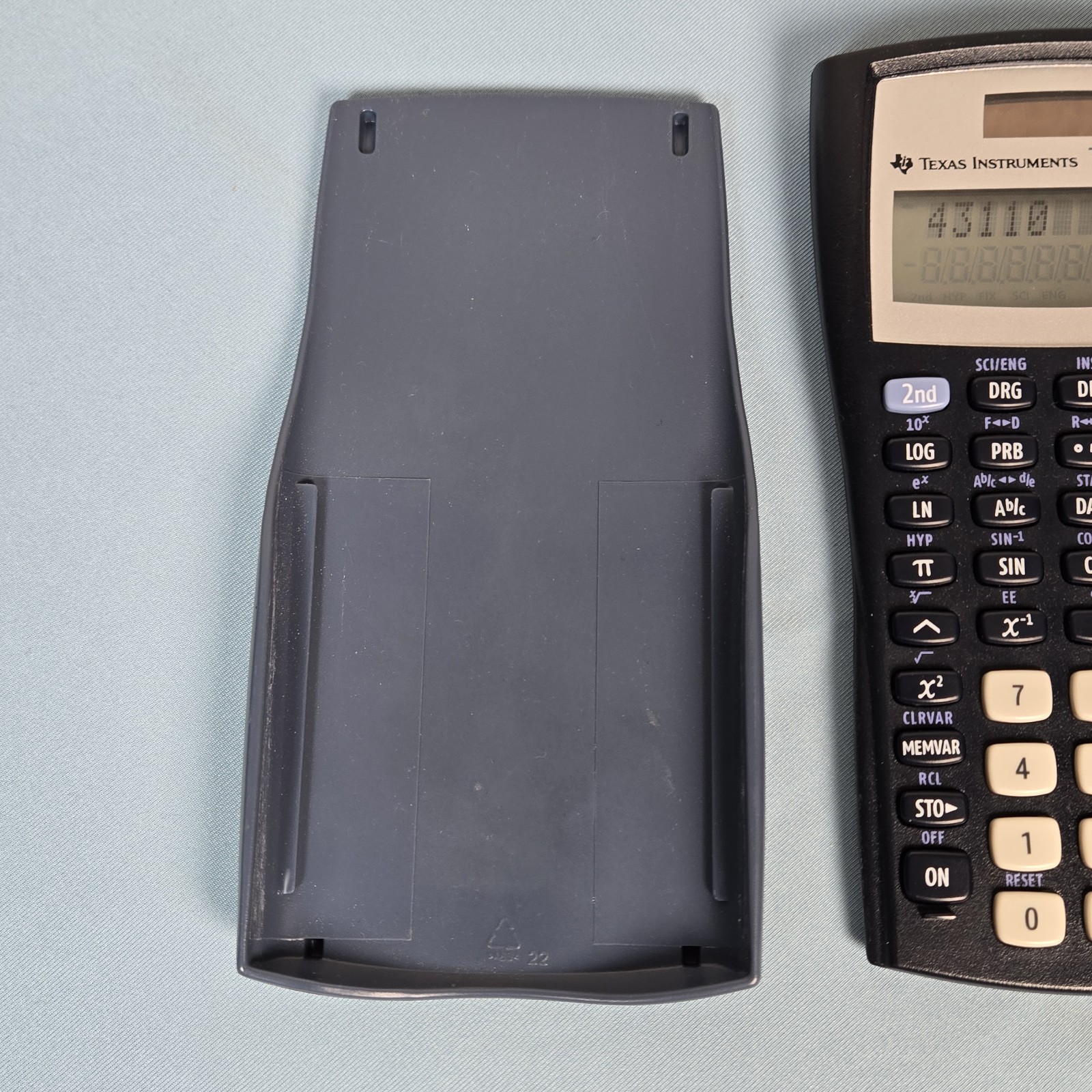 Texas Instrument TI-30X II S Calculator Tested Works Black w/ Blue cover Math