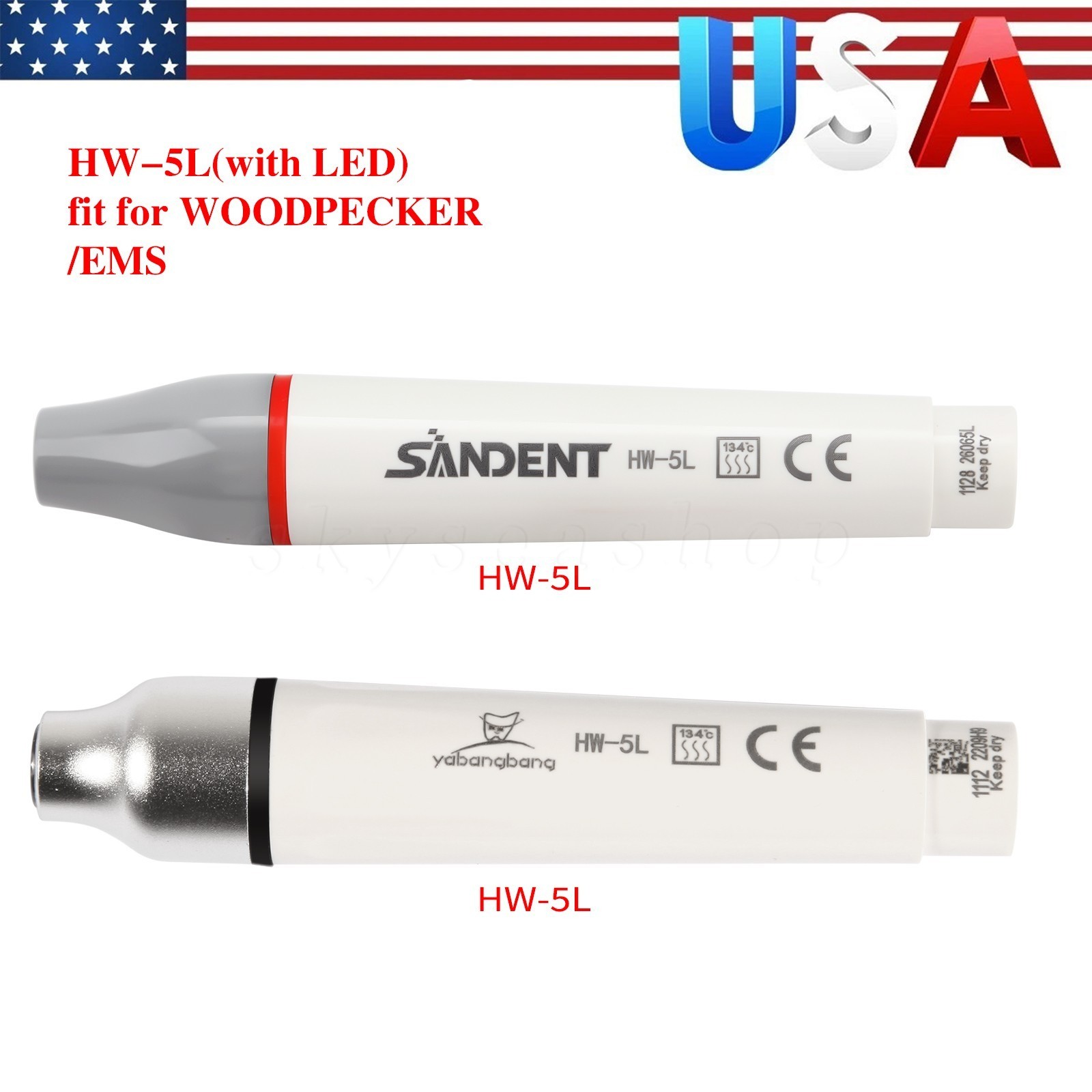 Dental Ultrasonic Scaler LED Handpiece HW-5L Handle Fit SKYSEA/EMS/SKYSEA
