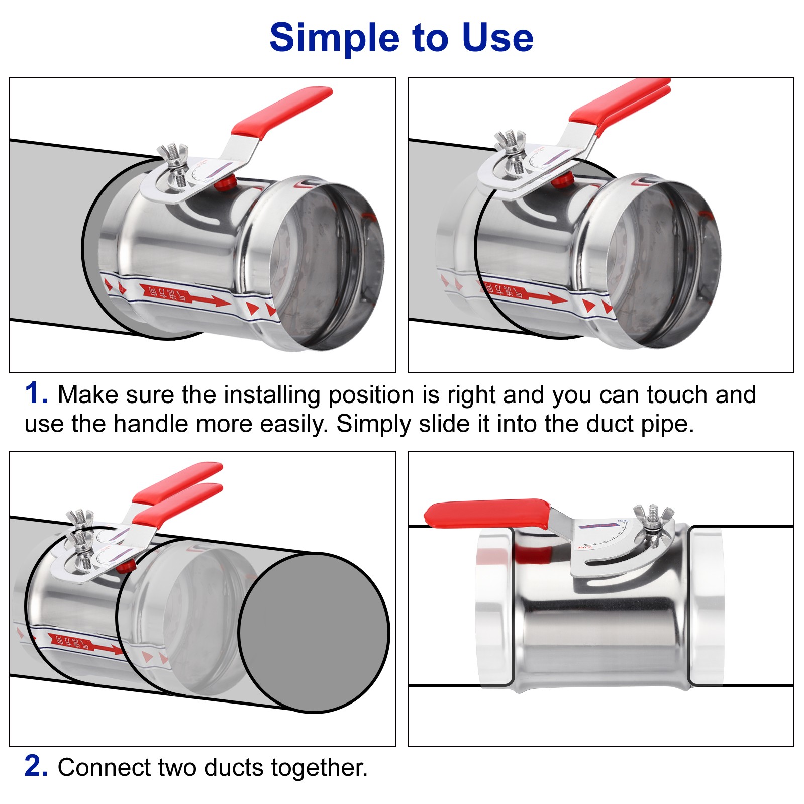 1 x HVAC Duct Manual Volume Backdraft Damper 10″ Airflow Ducting Branch Vent