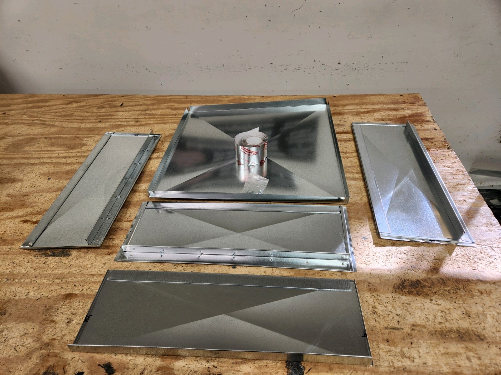 21″x21″x17″ tall furnace stand return air box duct hvac