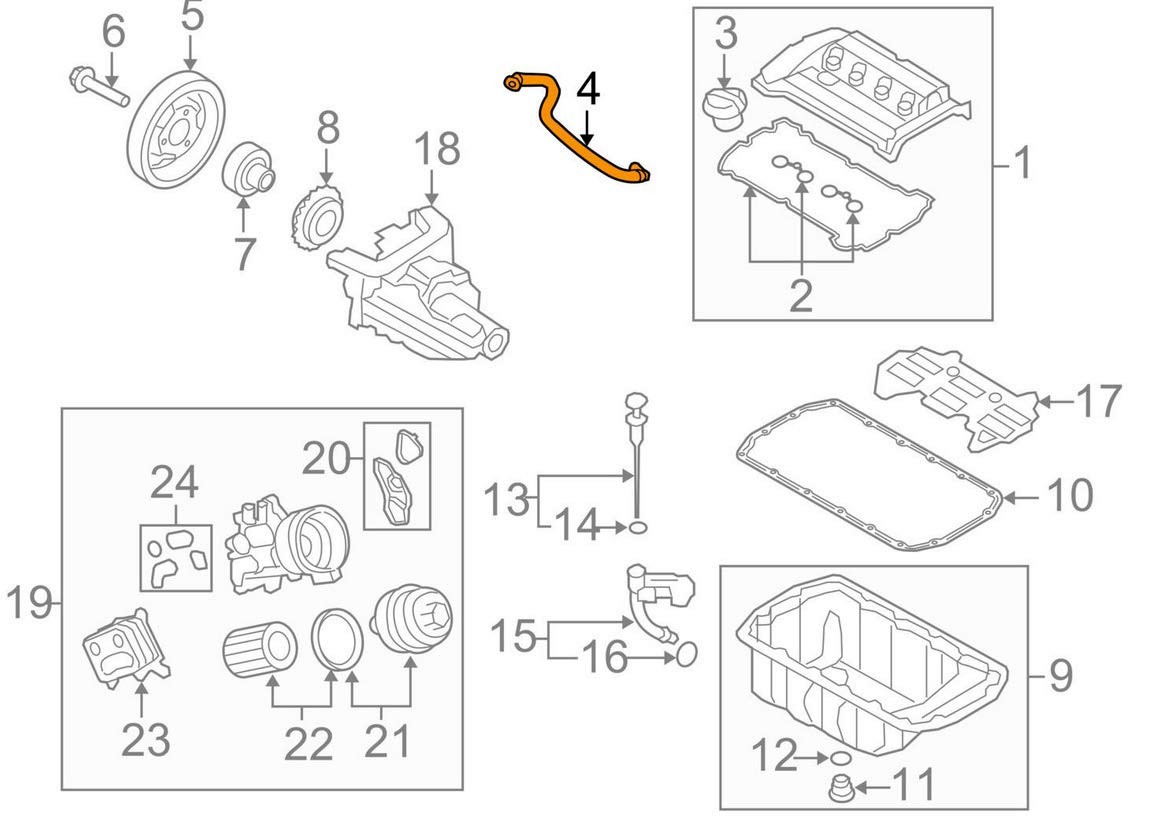 Bomunik 11157605186 2005-2012 For MINI Hose R55 R56 R57 R58 R59 Crankcase Ven…
