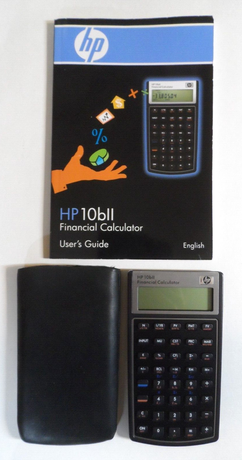 HP 10bll Financial Calculator + Manual – EXCELLENT