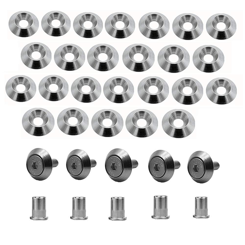 25PCS M5×20mm Stainless Fender Washer Bolt Kit Widebody Engine Fastener