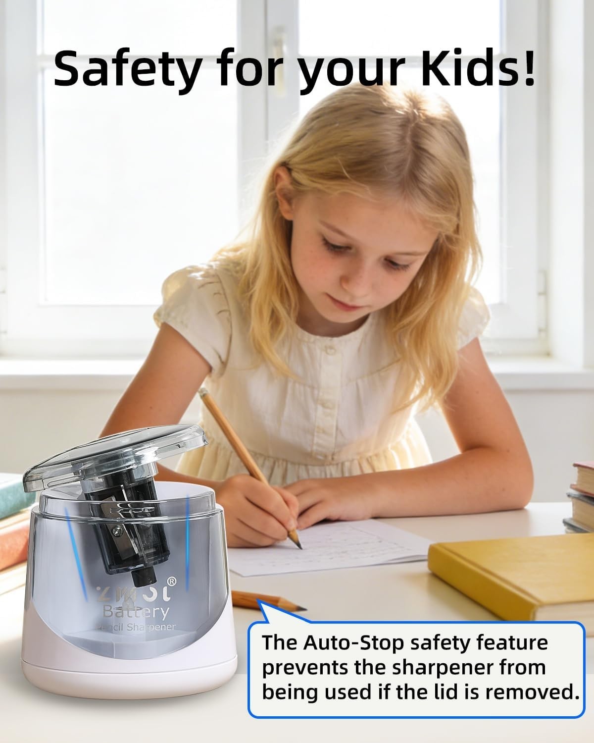 Portable Smart Electric Pencil Sharpener with Double Blades – Ideal for Artists
