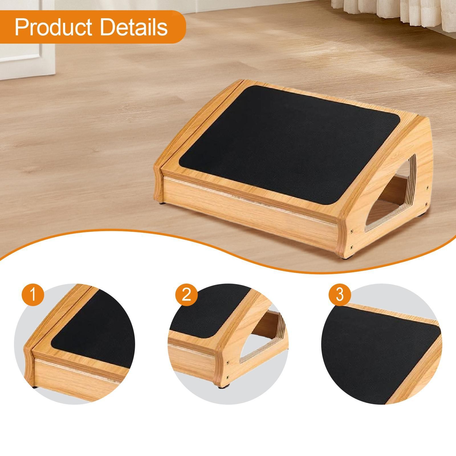 Under Desk Footrest Desk Step Stool Support Modern at Work Compact Adults Foot