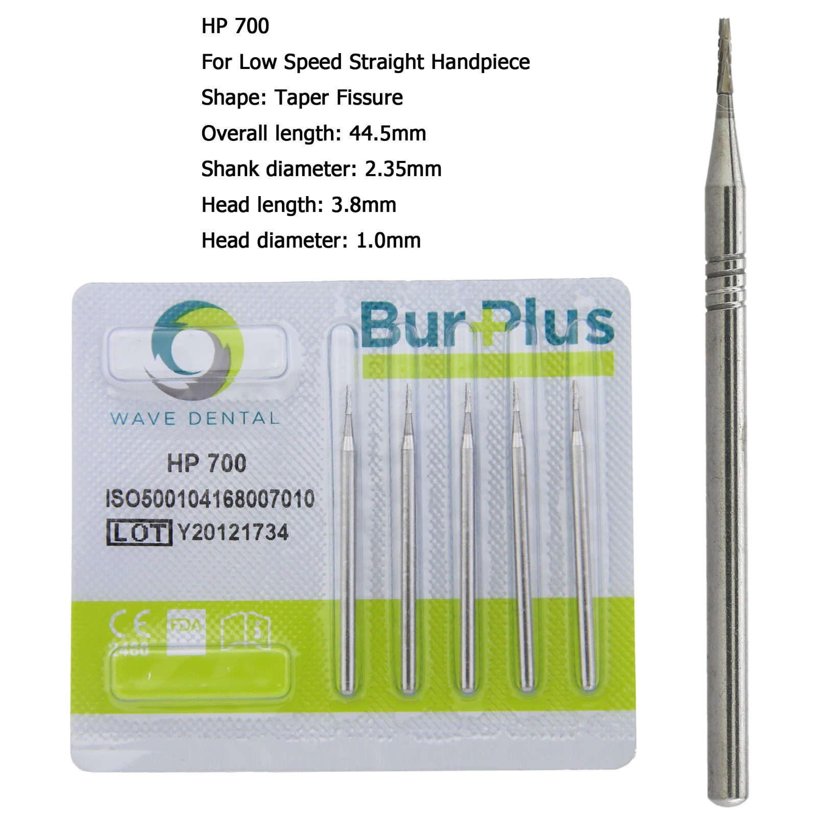 WAVE Dental Carbide Burs HP Long Surgical Burs For Straight Handpiece 703L 702