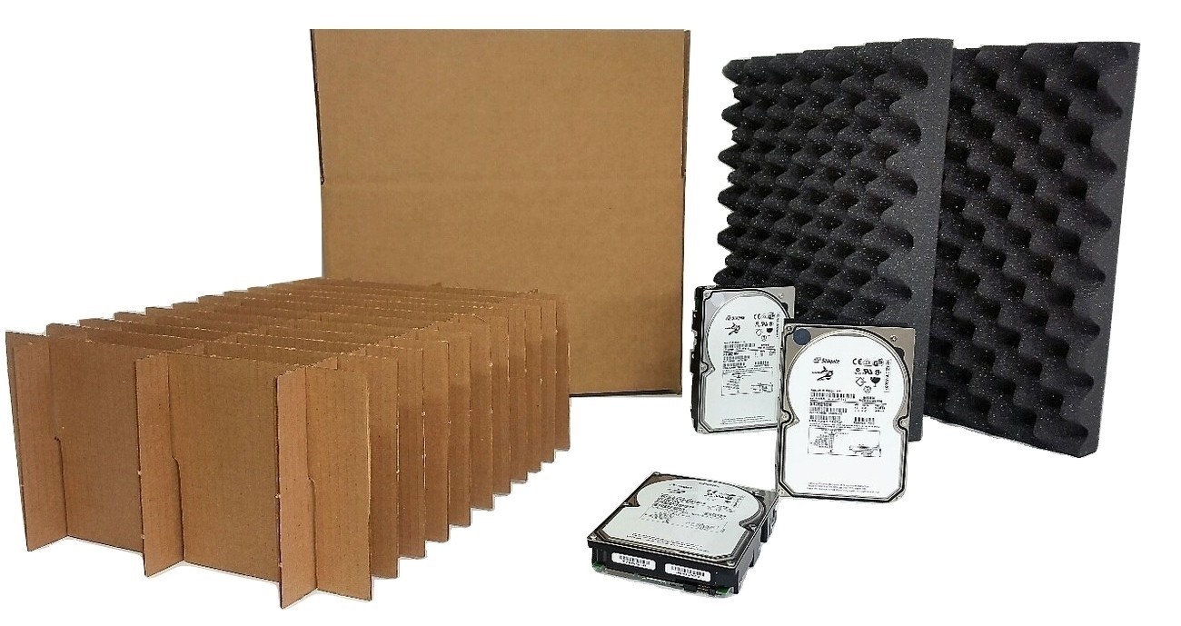 Hard Disk Drive Shipping Storage Box 20 Slots for Standard 3.5″ HDDs