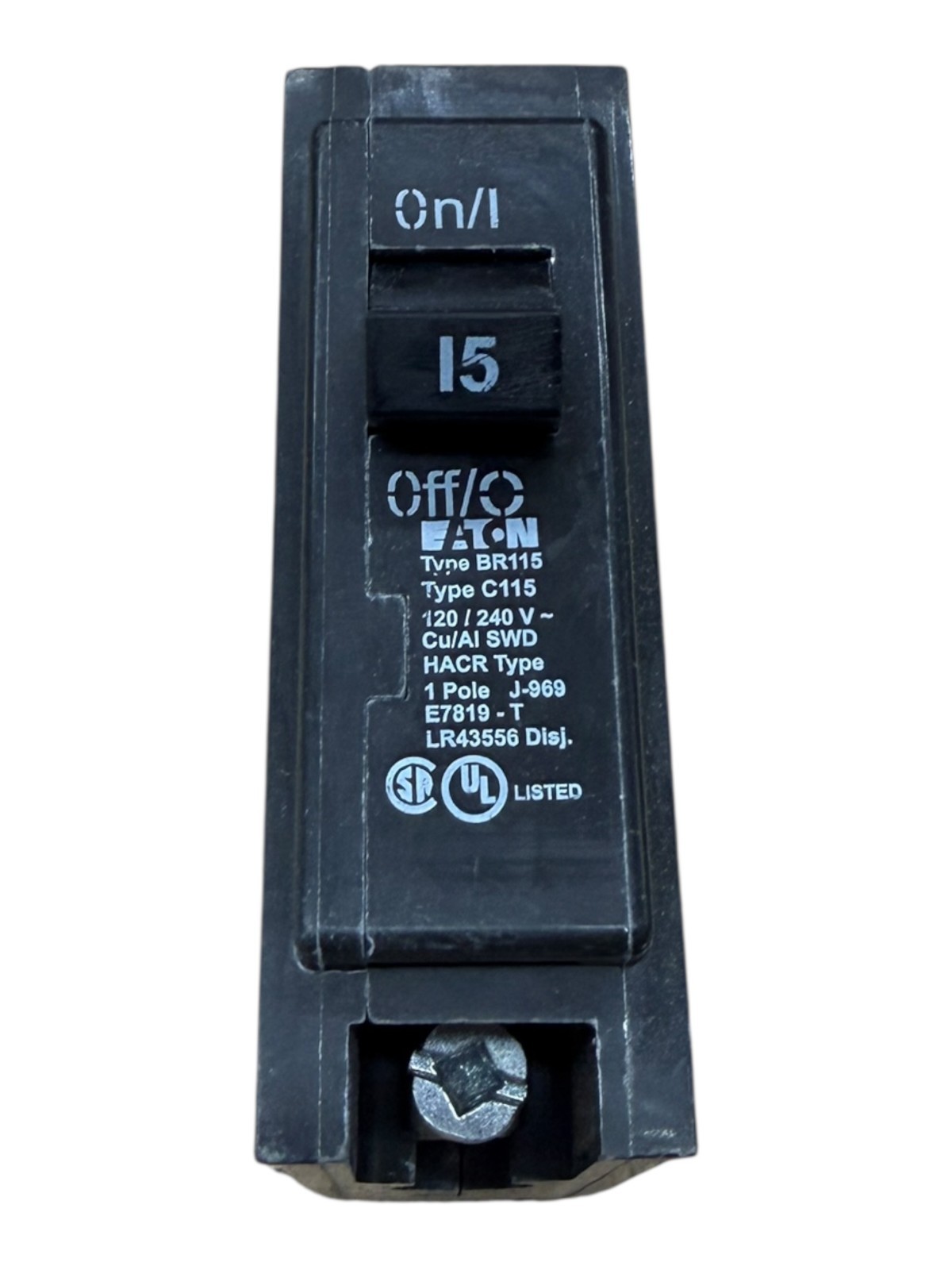 100 PCS Eaton BR115 15 Amp 1-Pole Circuit Breaker Type BR 120V 15A