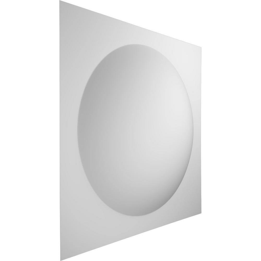 Sloane White 3 In. X 1-3/5 Ft. X 1-3/5 Ft. White PVC Decorative Wall Paneling 1-