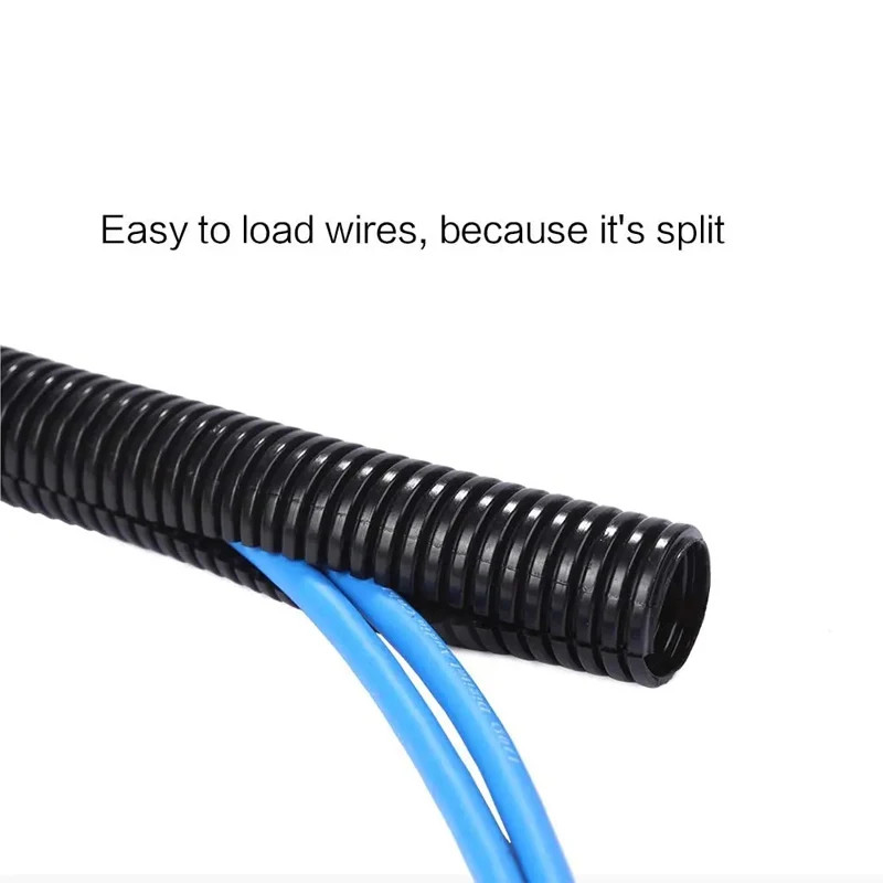 Length 3/6/15Meters OD7/10/13/15/18/21/25/28mm Split Wire Loom Conduit
