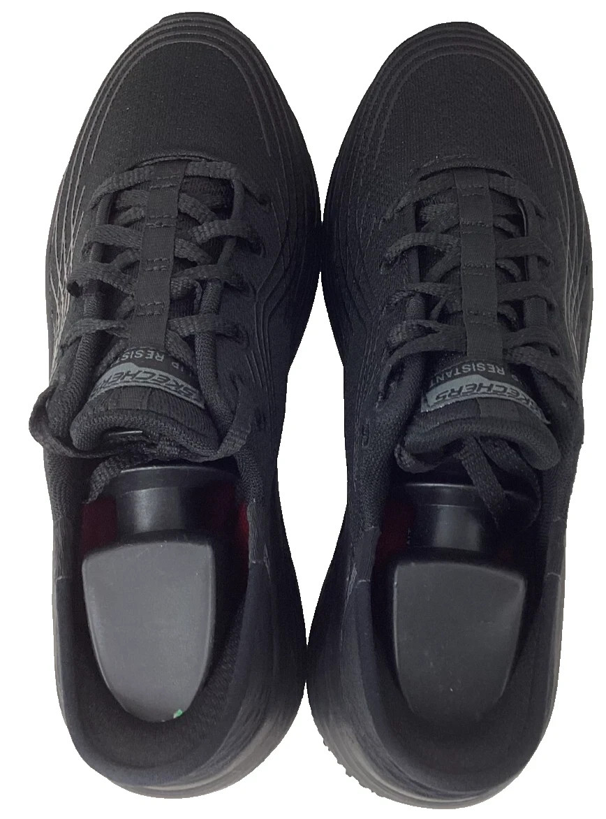 Skechers Men’s Slip-ins Work Elite Remmal Lace Up Shoes Black WIDE Size:9 76J