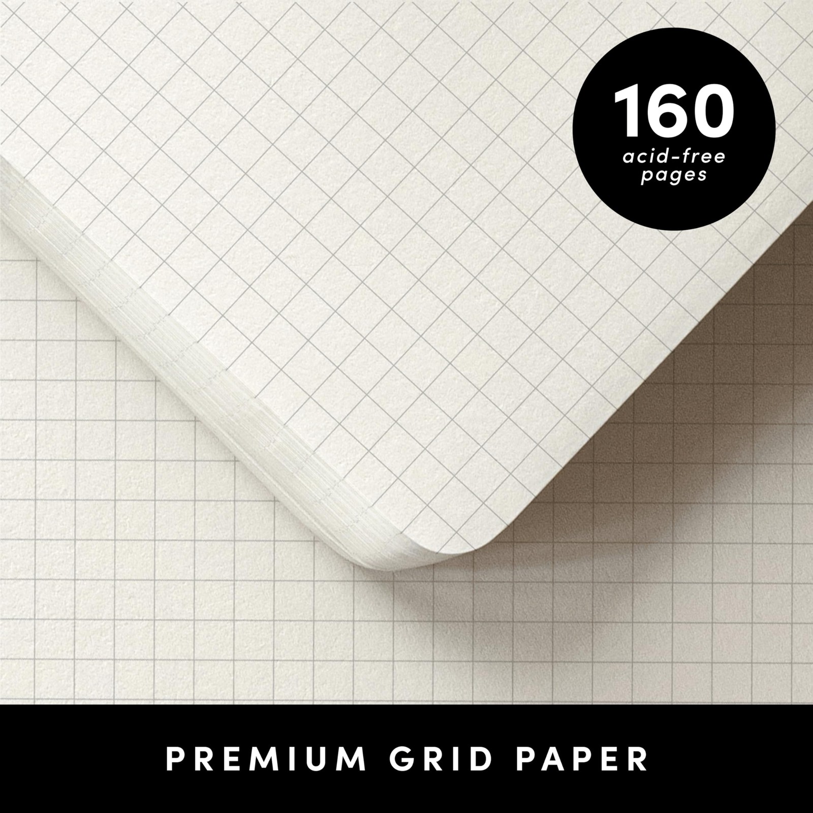 Graph Paper Journal Notebook, (Dark Green), 160 Pages, Medium 5.6 in x 8 in – 10