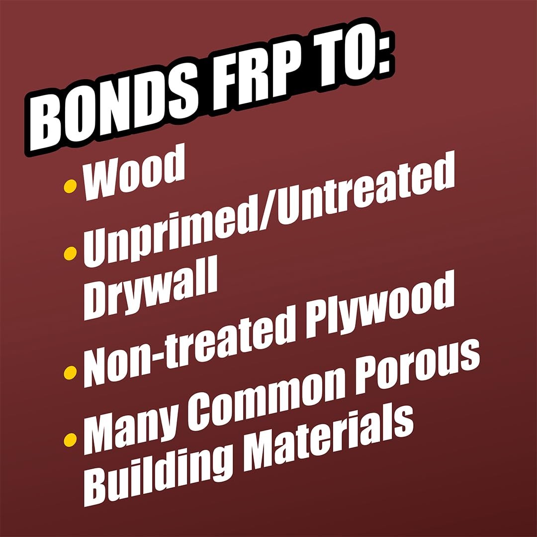 1 Gallon Light Beige VOC Compliant FRP Adhesive Quick Grab Nonflammable 50 Sq Ft