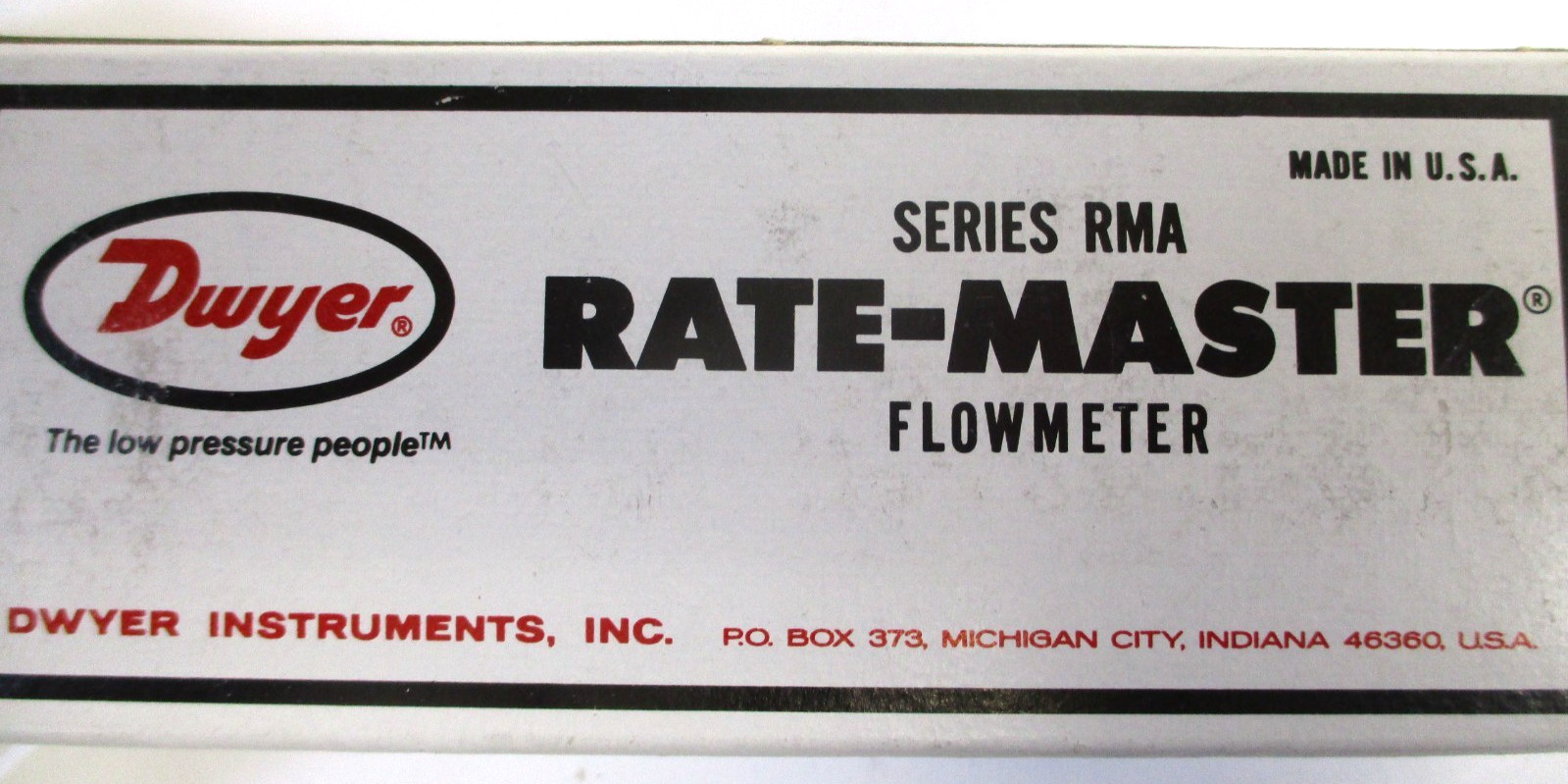 DWYER, RMA-25-SSV, RATE MASTER FLOW METER, 0-100 LPM-AIR , SURPLUS
