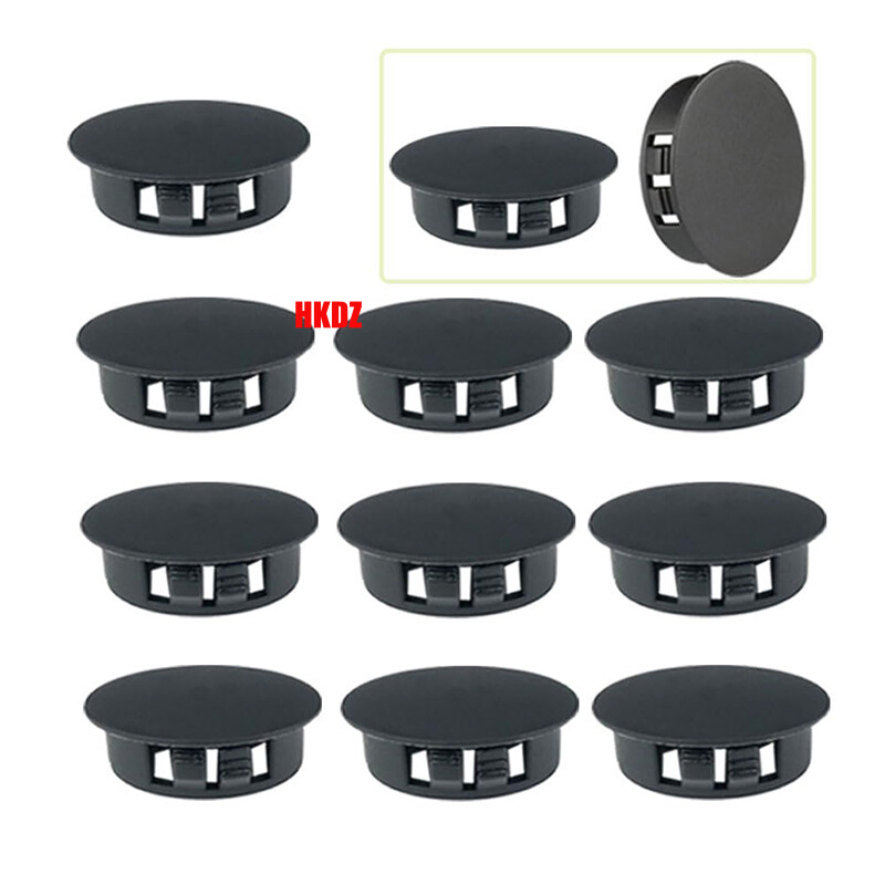 Black Round Plastic Hole Plug Blanking End Caps Pipe Tube Inserts Bungs 5mm~60mm