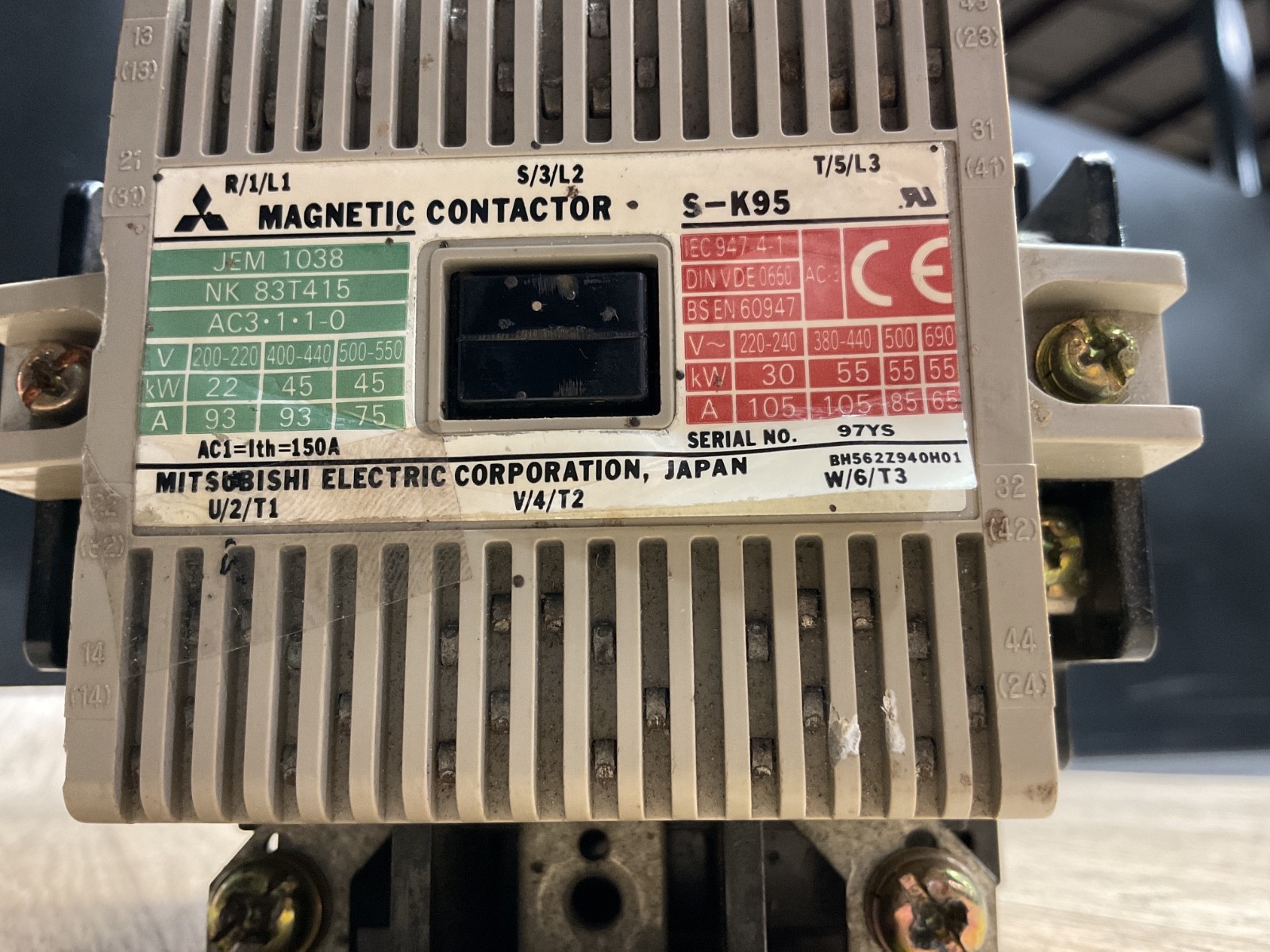 Mitsubishi S-K95 Magnetic Contactor #304C83PR4