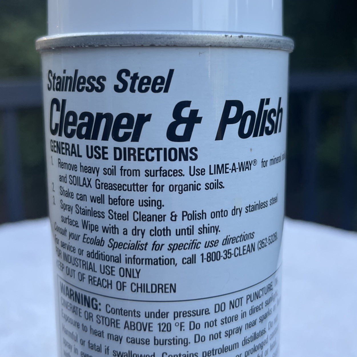 Ecolab Stainless Steel Cleaner & Polish 17 oz Commercial Aerosol Spray Can