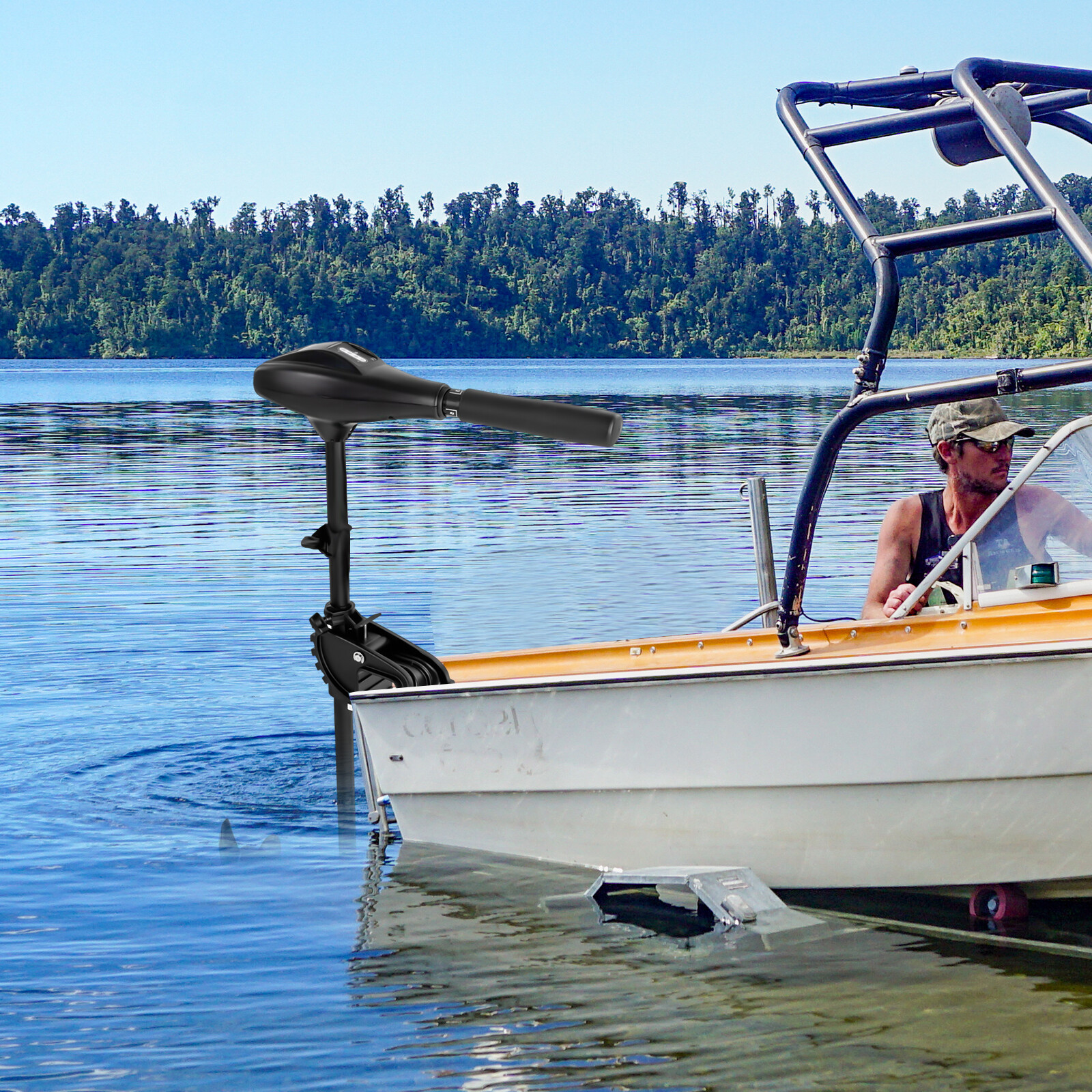12V Thrust Electric Trolling Motor Outboard Motor Fishing Boat Engine 40/58LBS