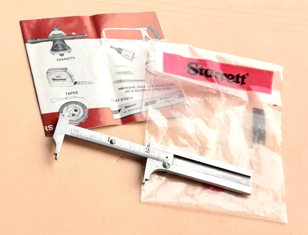 STARRETT No.425-3 3-Inch Steel Pocket Slide Caliper. Made in the USA 🇺🇸!