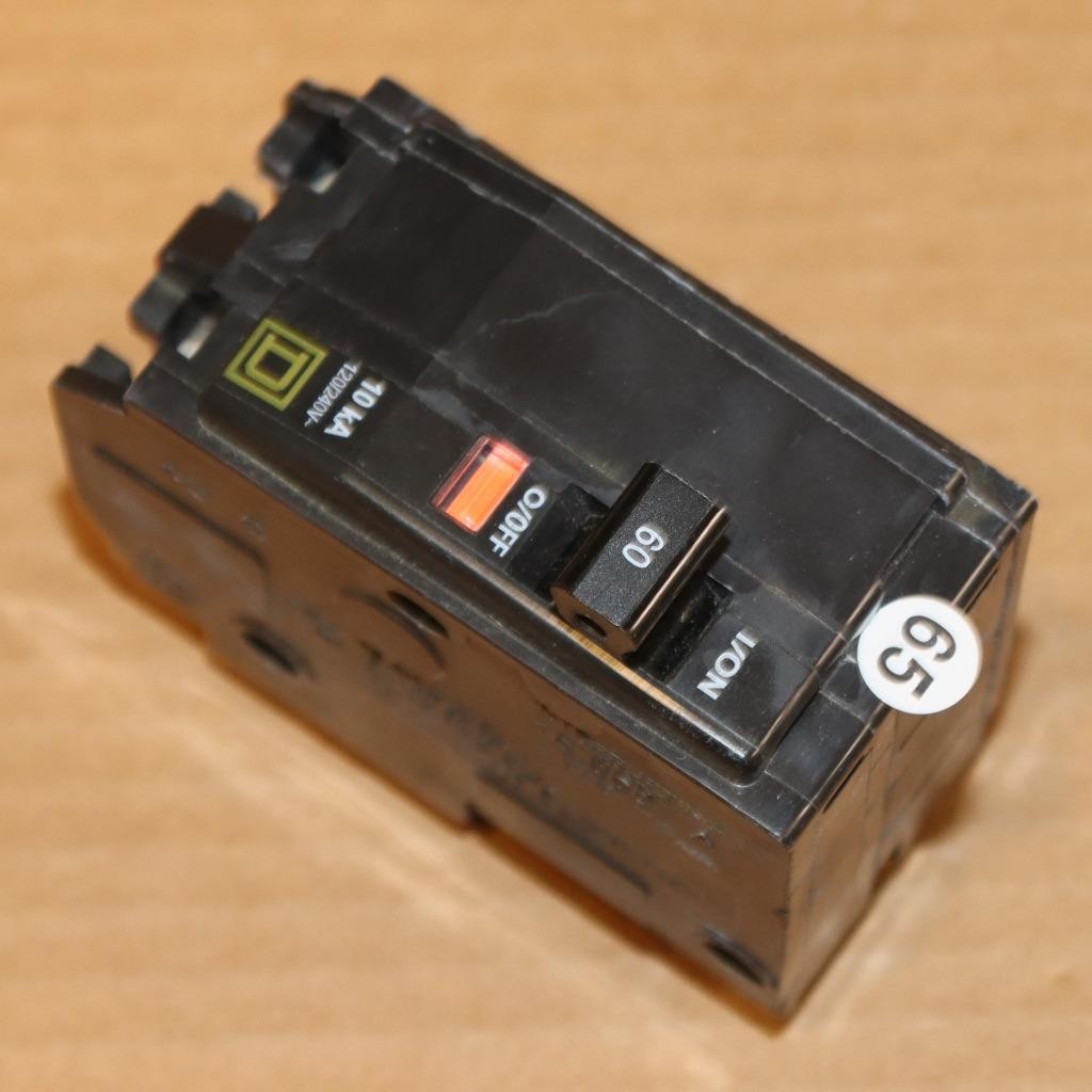One New Square D QO260 2 Pole 60 Amp Plug In Breaker WT#s63-65