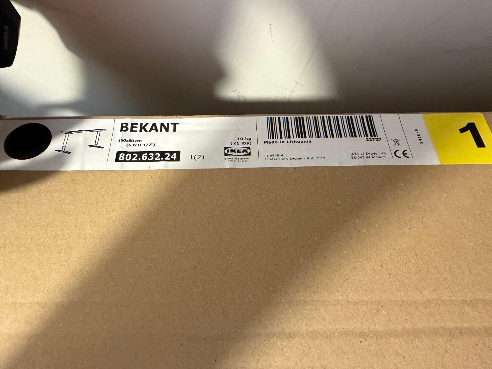 IKEA BEKANT POWER Motorized Underframe for Desk 802.632.24 –NEW – NO TABLE TOP