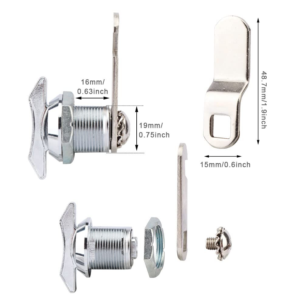 Thumb Operated Offset Cam Lock,Keyless Compartment Latch, Non-Locking Compart…