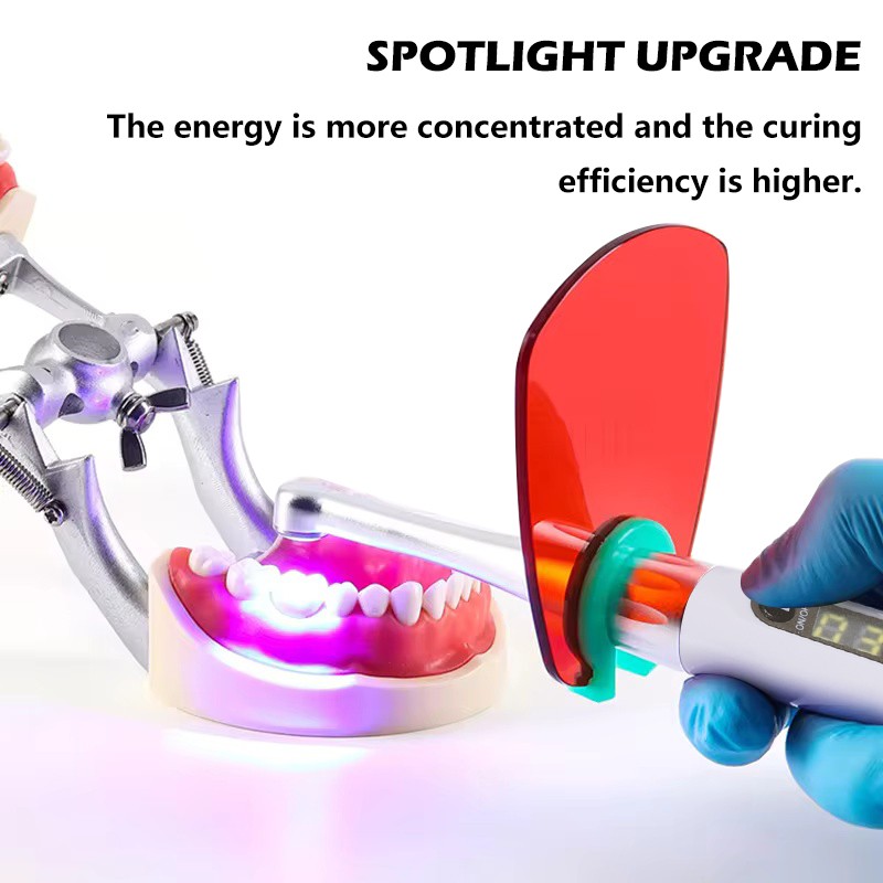 Dental Wireless Curing Light 1 Second Cure Lamp 2500mw/cm2 385nm-515nm ILED Type