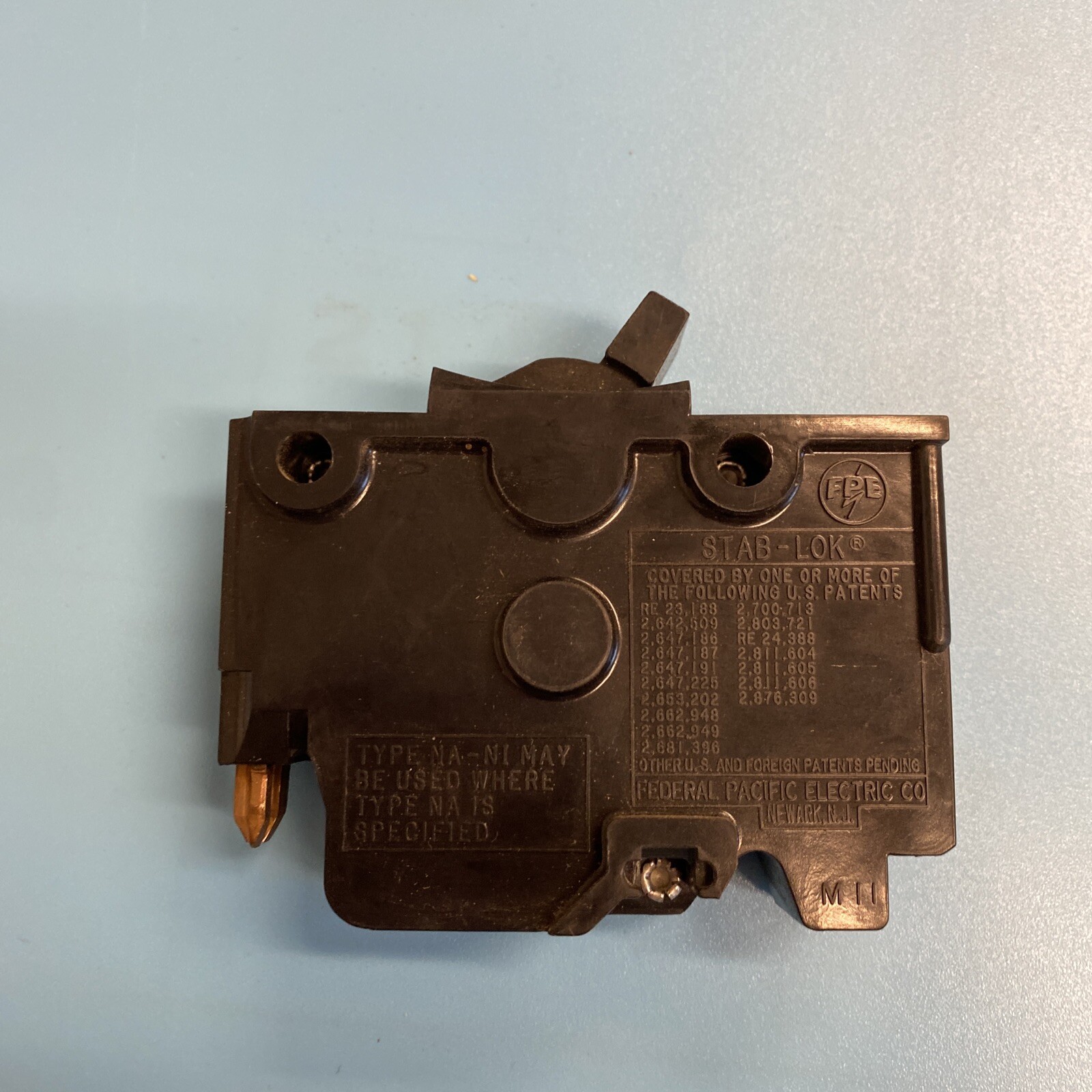 FPE STAB-LOK NA115 15 AMP 1 POLE FULL SIZE FEDERAL PACIFIC CIRCUIT BREAKER