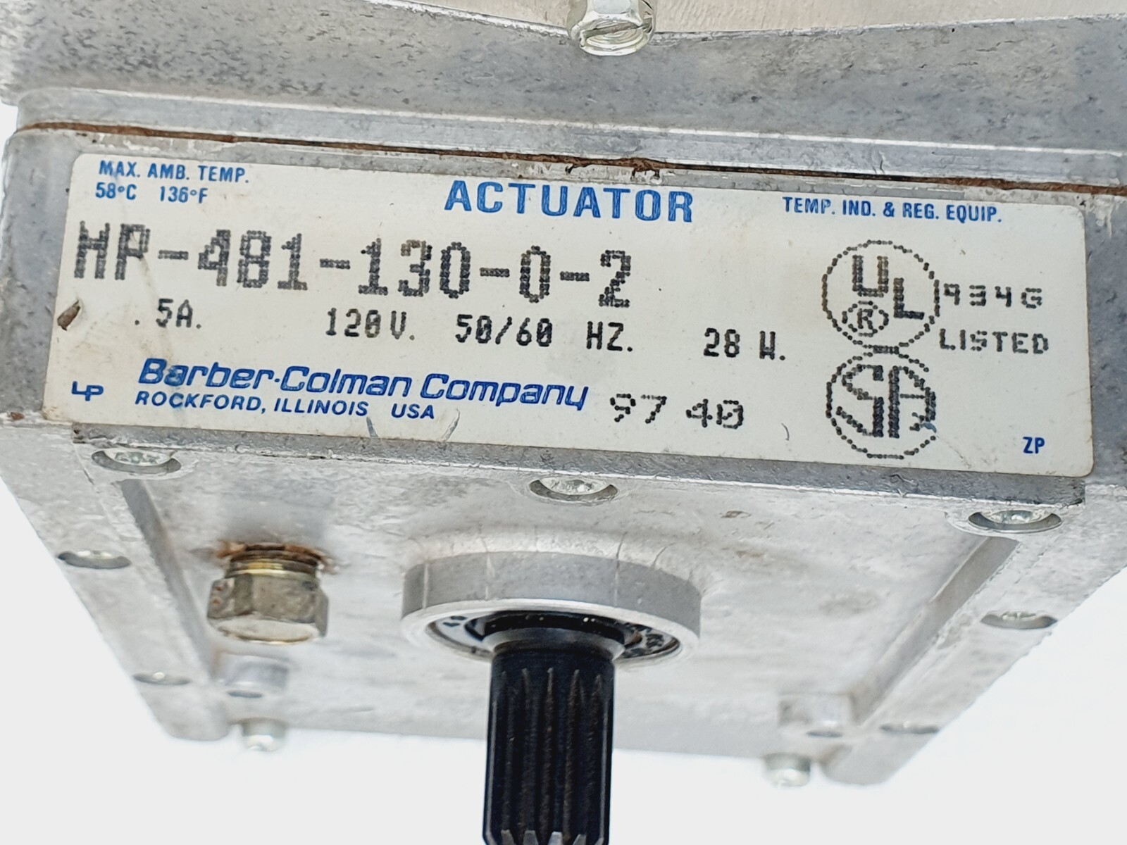 BARBER COLMAN MP-481-130-0-2 Damper Actuator, 220 lb torque, 120V # NEW