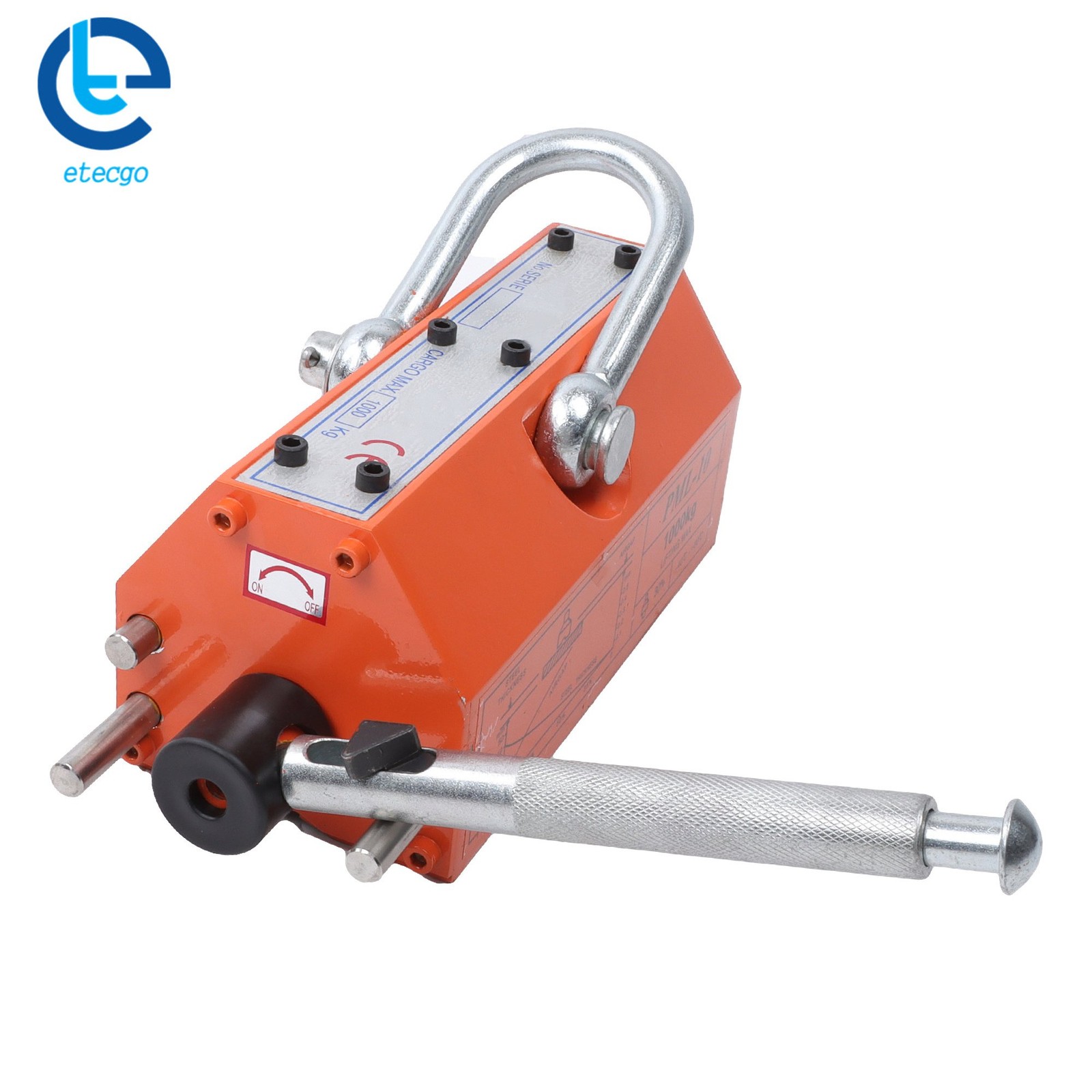 2200Lbs/1000kg Neodymium Hoist Magnetic Lifter Lifting Magnet 2 Safety Factor