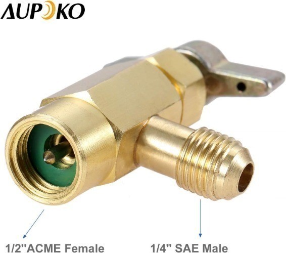 Can Tap Valve Dispenser with Tank Adapter and Valve Core R Size: R134A Can Tap
