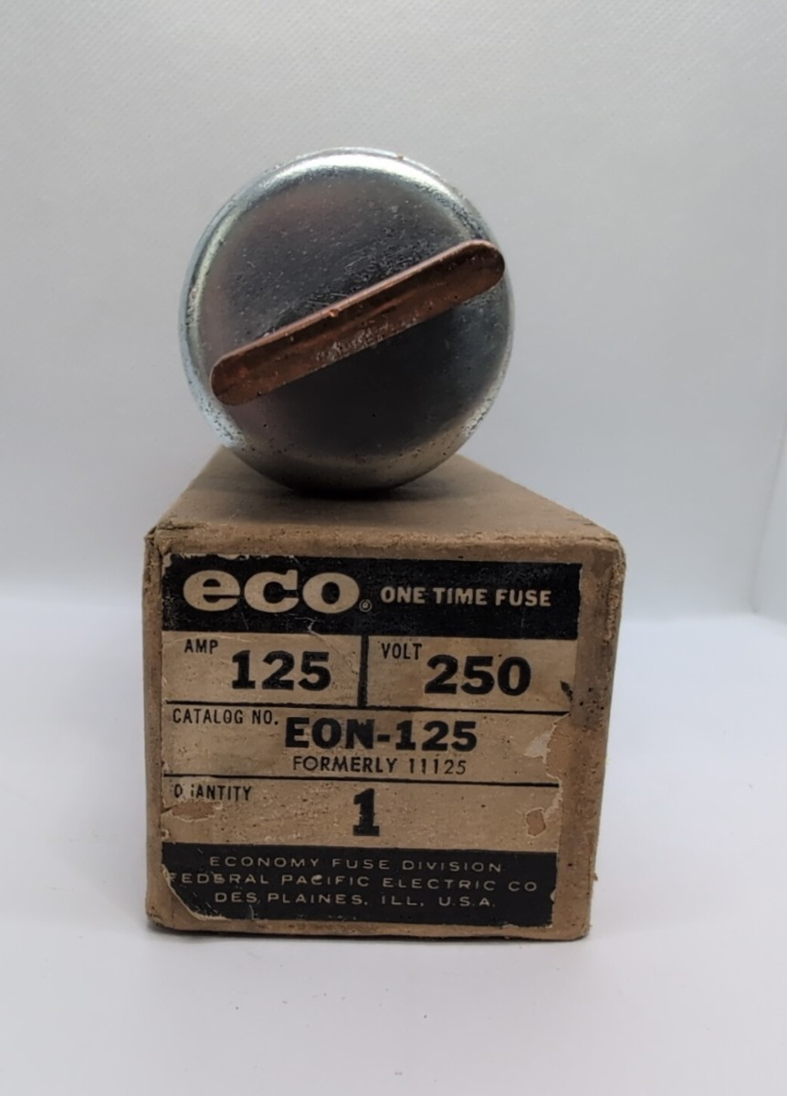ECON ECN-125 1 POLE 125A 250V ONE TIME FUSE [2ES2-3]