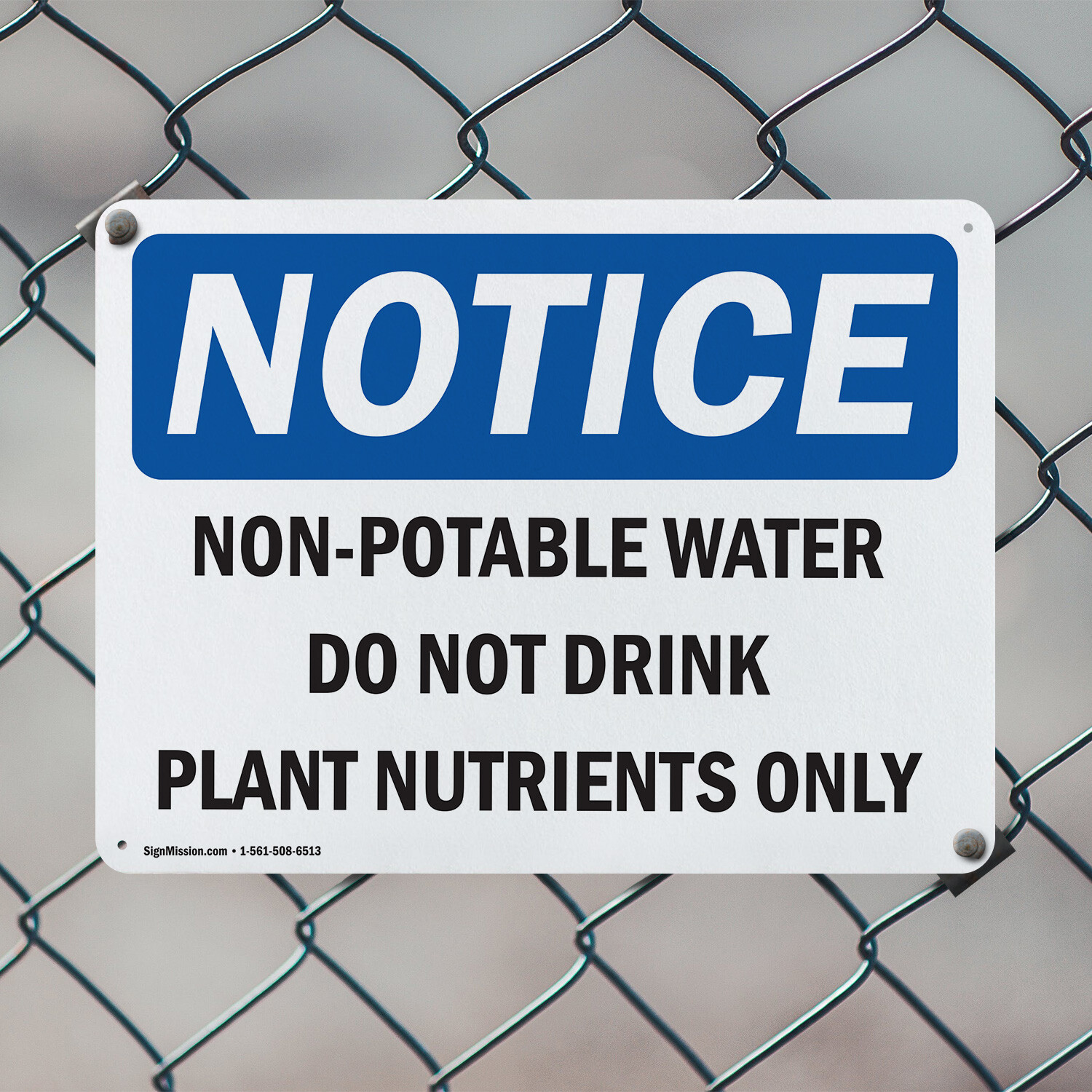 (2 Pack) Non-Potable Water Do Not Drink Plant Nutrients OSHA Notice Sign Decal